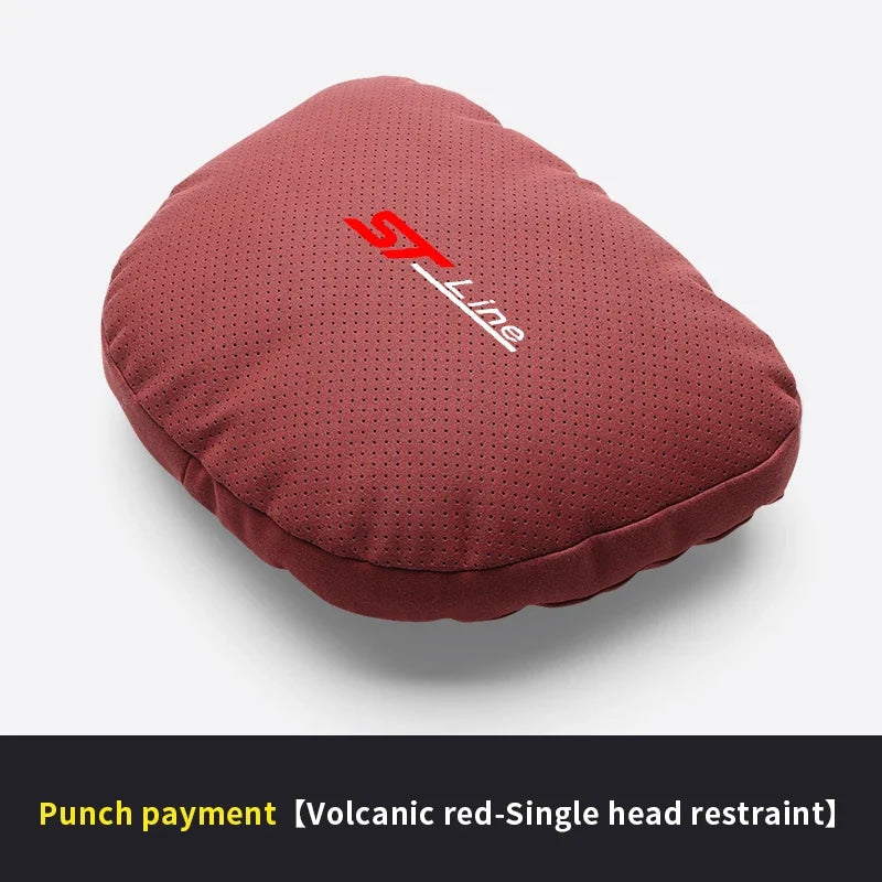 For Ford STline Focus Mondeo Explorer Edge Fiesta Fusion Kuga Escape Auto Headrest Neck Support Lumbar Cushion Soft Neck Pillow