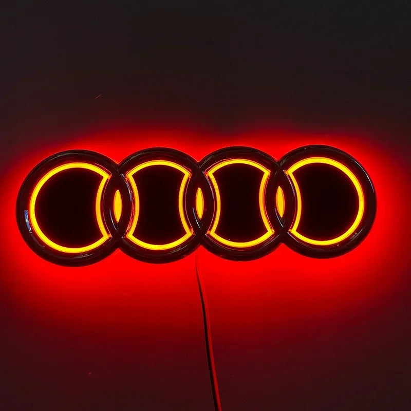18X5.8CM LED Badge Light Exterior for Audi Q2 Q8 A1 A2 Q3 A3 A4 A5 A6 A7 A8 Q5 Q7 TT Car Rear Trunk Emblem Sticker Accessories