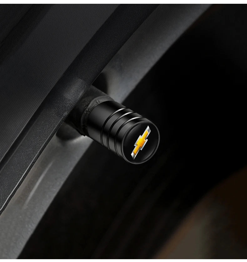 4Pcs Car Styling Wheel Tire Valve Air Stem Cap Duust Covers For Chevrolet Tracker Optra Lanos SS Sail Corsa Matiz Avalanche Onix