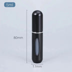 Mini atomizador de botella de Perfume recargable, pulverizador de aluminio, contenedor de líquidos portátil de viaje, herramienta dispensadora de cosméticos, 1 ud.