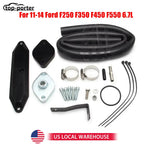 Diesel Valve & Cooler Power Removal Kit Diesel For 11-14 Ford F250 F350 F450 F550 6.7L V8 Powerstroke Diesel Turbo Aluminum