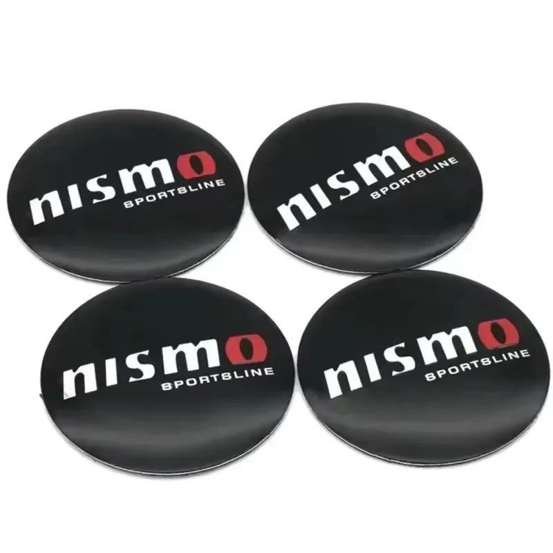 4Pcs 56MM Wheel Center Hub Cap Badge Emblem Decal Stickers Fit For Nissan Nismo Tiida Teana GTR 350Z 370Z 240SX Juke Note