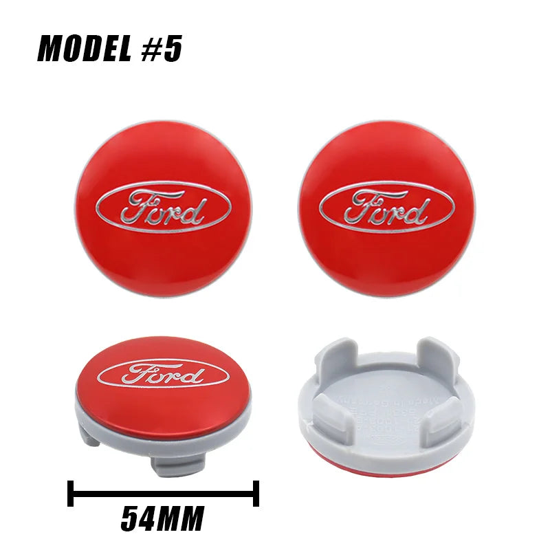 4Pcs 56mm 60mm 54mm Car Wheel Center Hub Cap Rim Cover Stickers For Ford Focus Mondeo Edge Ecosport Ranger Fiesta Fusion Kuga
