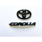 3PCS ABS car logo Glossy Black Overlay EMBLEM for Toyota COROLLA 2020-2024 SEDAN SE LE PT948 FIT SEDAN ONLY trunk car accessory