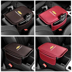 Car Armrest Cushion Leather Arm Rest Box Pad With Storage Bag For Chevrolet Corvette Montana TrailBlazer Silverado Traverse Bolt