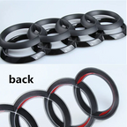 1Pc Audi directly covered front /Rear logo Emblem Refitted four-ring black Badge For Audi A4 A3 A5 A7 Q3 Q5 Q7 Q2 A6 Accessories