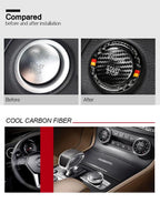 BETTERHUMZ Carbon Fiber For Mercedes Benz W204 W205 W212 C E Class Car Engine Start Stop Button Trim Ring Sticker Accessories