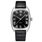 RollsTimi 2026 New Men's Watches Top Brand Luxury Oval Quartz Watch For Men Fashion Watch Man Waterproof VH31 Clock Gift Leathe
