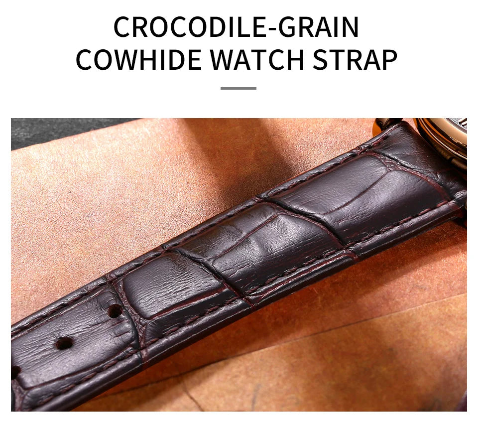 STARKING Sapphire 8215 Automatic Watch Fashion Sports Business Casual Wristwatch Waterproof Wear-resistant Watch Gifts for Men