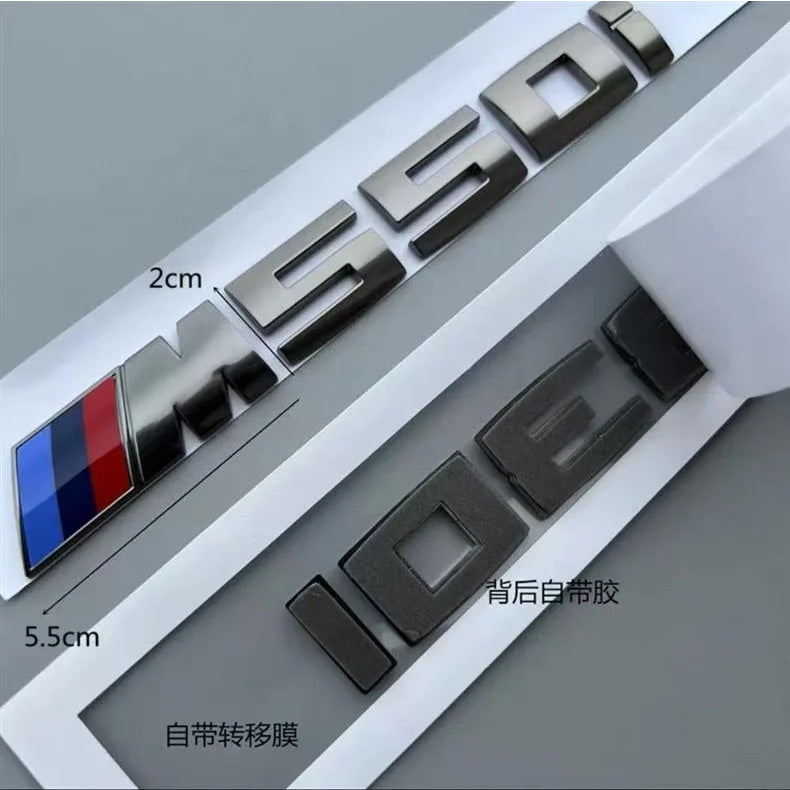 5.5cm for M logo new gray ABS sticker trunk badge for BMW M330i M340i M430i M440i M530i M540i M550i decoration accessories.