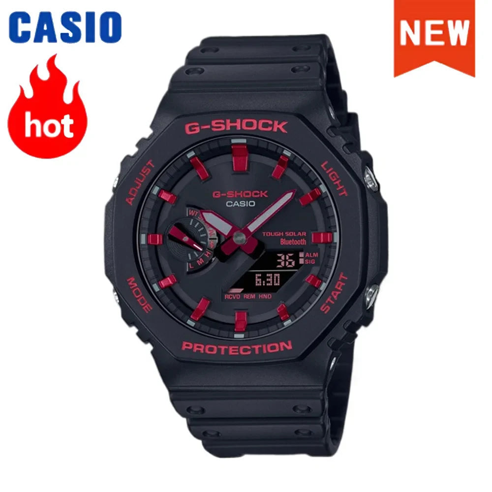 2026 vip Casio GA-2100 men's watch series G-SHOCK small steel cannon series genuine black gold waterproof sports couple watch