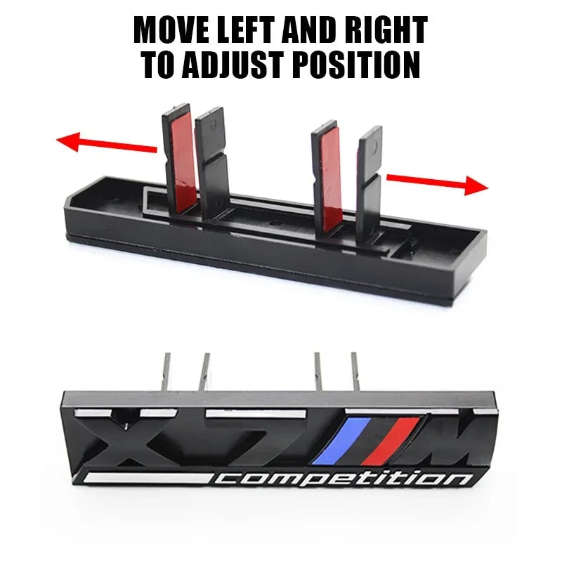 For BMW M M2 X3 M4 X5M M6 M7 F48 G01 E84 E83 F39 F10 F30 3D ABS M Logo Car Front Grille Badge Sticker Auto Badge Accessories