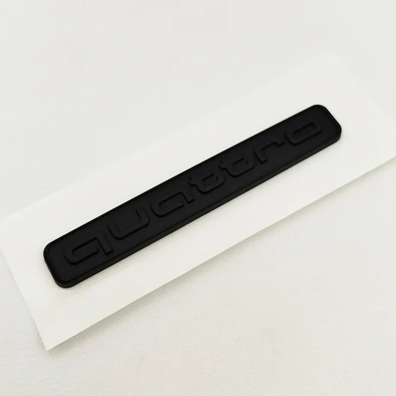 3D ABS Black Logo Quattro Emblem Decal Car Badge For Audi A3 A5 A4 A6 A7 A8 A1 A2 S3 S4 TT Q3 Q7 Q5 Quattro Sticker Accessories