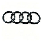 ABS 4Ring Logo For AUDI Quattro A6 2012-2017 Car Hood Front Grill Rear Trunk Emblem Gloss Black Sticker Sline Accessories