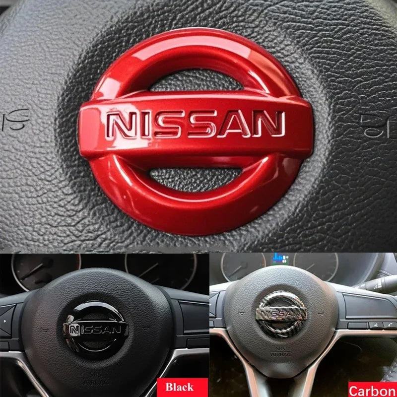 52mm Car Steering Wheel Logo Emblem ABS Sticker for Nissan Qashqai J10 J11 Leaf Juke Tiida Sentra Teana X Trail T30 T32 Almera