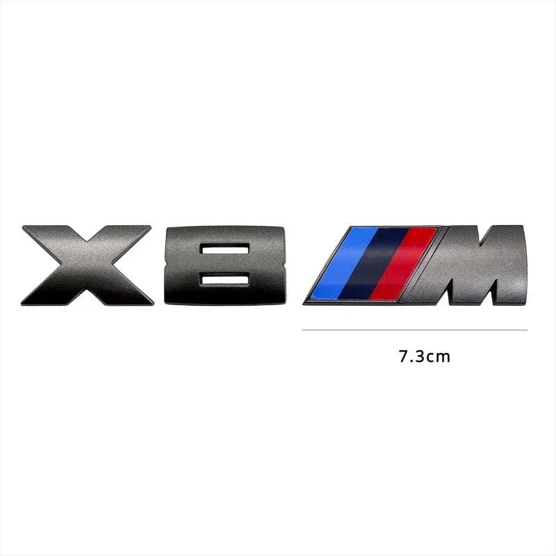 1PCS Grey Car Trunk Badge Sticker For BMW X1M X2M X3M X4M F25 F26 G01 G02 X5M G05 X6M F15 F16 E70 E71 X7M X8 M