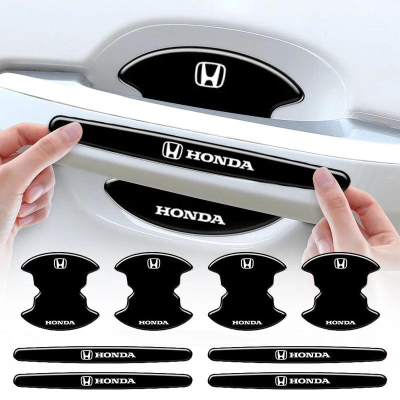 Car Door Handle Bowl Stickers Anti-collision Protector Stickers For Honda Mugen Power Civic Accords CRV Hrv Jazz CBR VTEC VFR