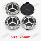4pcs 56mm 75mm Car Wheel Center Hub Caps Cover Auto Accessories Mercedes Benz Amg C180 C200 C260 W108 W124 W126 W140 W168 W176