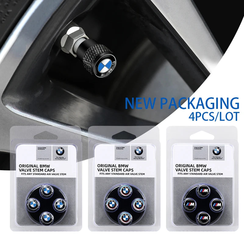 QMM-8685 Car Aluminum Wheel Tire Valve Stem Caps Airtight Covers For BMW M 50th Anniversary Celebration E46 E90 E60 F30 E39 E36