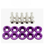 JDM Fender Washers M6 Bolt Set Car Modification Gasket Screw Fender Bumper Engine Aluminum Concave Screws Hex Fastener for Honda