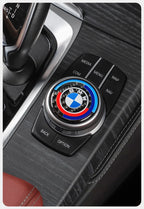 4.5CM 4.8CM Carbon Fibre Car Center Console Knob Stickers Decoration Accessories For BMW 1 2 3 4 5 6 Series GT Z4 X3 X4 X5 X6 X7