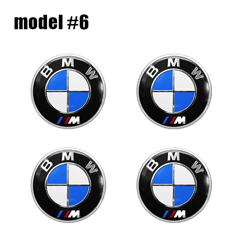 4Pcs 56mm 60mm 65mm Car Wheel Tire Center Emblem Decal For BMW M E90 E60 E46 E39 F10 E87 X3 X4 X1 G30 G20 Cover Hub Caps Sticker