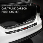 Car Door Threshold Strips Car Trunk Rear Bumper Protective Carbon fiber Leather Stickers For Toyota Camry Yaris Hilux Corolla
