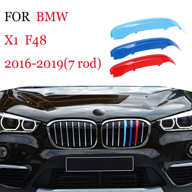 ABS Car Grille Trim Strip For BMW X1 X2 X3 X4 X5 X6 X7 E84 F48 F49 F39 E83 F25 G01 F26 G02 E70 F15 E53 G05 E71 E72 F16 G06 G07