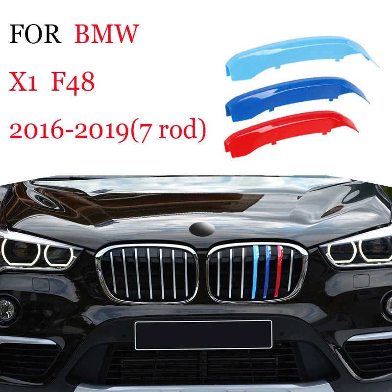 ABS Car Grille Trim Strip For BMW X1 X2 X3 X4 X5 X6 X7 E84 F48 F49 F39 E83 F25 G01 F26 G02 E70 F15 E53 G05 E71 E72 F16 G06 G07