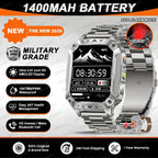 2026 TANK New 1400mAh Military GPS Smart Watch Men 2.01" AMOLED Screen 10ATM Waterproof Clock SOS Call Flashlight Smartwatch iOS