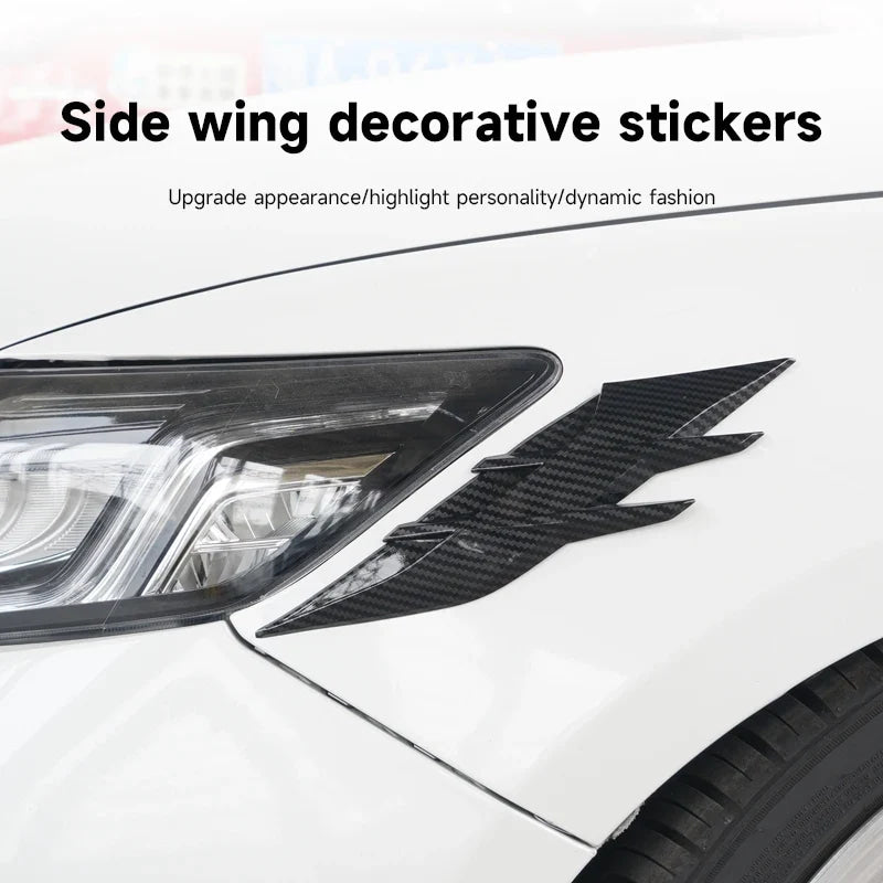 2PCS Auto Headlight Eyebrow Universal Car Lamp Cover Sticker Self-Adhesive Stripe Decal Decoration for Cars Bodys
