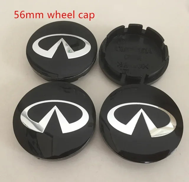 4pcs 56mm 60mm 65mm 68mm infiniti Car Wheel hub Center Cap Badge covers emblem sticker Styling accessories