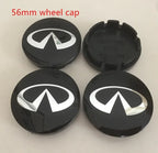 4pcs 56mm 60mm 65mm 68mm infiniti Car Wheel hub Center Cap Badge covers emblem sticker Styling accessories