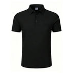 Men's Linen Blend Short Sleeve Polo Shirt Button Placket Chest Patch Breathable Casual Golf Business Work Daily Tops for Men