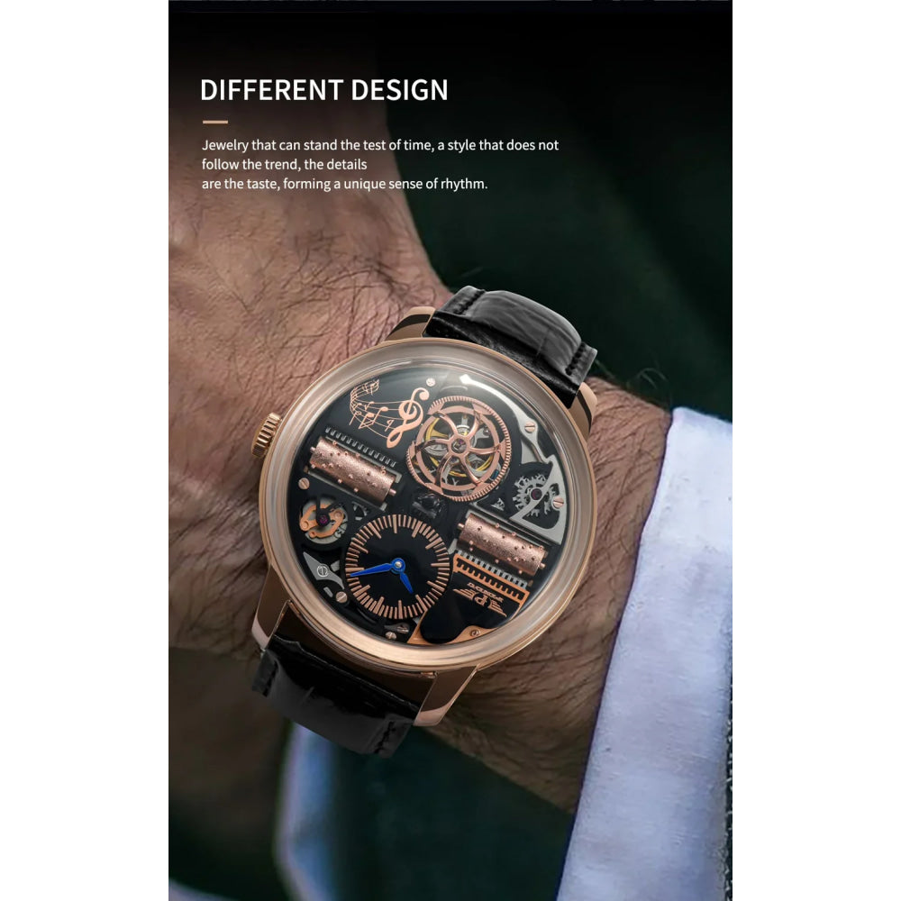 PINDU Watch New TOP Men Mechanical Watch Godfather Fashionable Classic Series 45.5MM Wristwatches Men M2791B