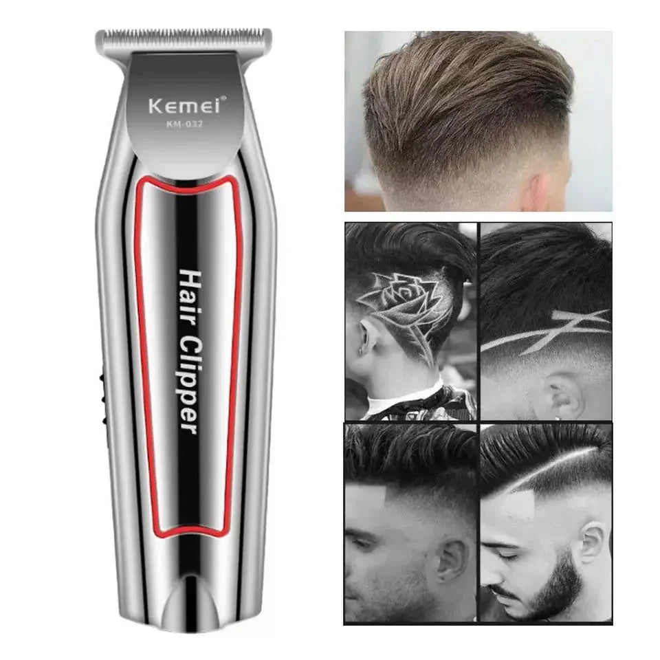 Cortadora de Pelo Profesional Kemei, Recortadora de Barba Eléctrica para Hombre, Máquina Cortadora de Pelo, Kit de Aseo KM-032