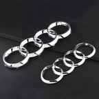 4Rings Logo ABS Chrome Black For Audi A3 A4 A5 A6 A7 A8 C7 C6 C5 B5 B6 B7 TT Car Front Hood Emblem Bonnet Auto Badge Rear Trunk