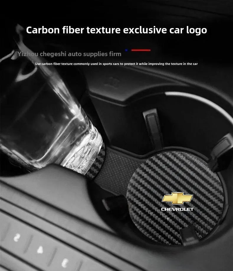 Car Cup Holder Coaster Anti-Slip Car Water Cup Pad For Chevrolet Onix Cruze Silverado Impala Equinox Malibu Tahoe Cobalt Camaro