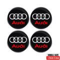 4pcs 56/65mm Car Wheel Center Hub Stickers 60/68mm Wheel Center Hub Caps Cover For AUDI A3 A4 A1 Q3 Q4 Q5 Q6 Q7 Q8 TT RS Sline