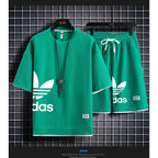 Summer 2026 New Men's pullover sportswear Set, fashionable basketball men's casual short-sleeved T-shirt + shorts two-piece set