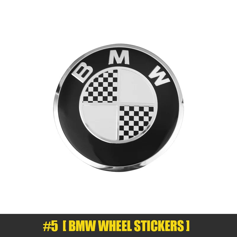 4Pcs 56mm Car Badge Wheel Center Hub Cap Sticker Accessories For BMW M E46 E90 E60 F30 F10 E39 E36 F20 G30 G20 E87 E92 E91 X1 X5
