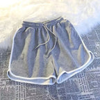 Mini pantalones cortos informales, pantalones cortos de pierna ancha holgados simples de verano para mujer, novedad
