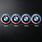 4Pcs 56/68mm Wheel Center Caps Emblem Badge For BMW 50th Anniversary E90 E60 F10 F20 G20 G30 E53 E85 E70 E84 F48 1/3/5/7 Series