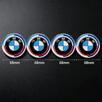 4Pcs 56/68mm Wheel Center Caps Emblem Badge For BMW 50th Anniversary E90 E60 F10 F20 G20 G30 E53 E85 E70 E84 F48 1/3/5/7 Series