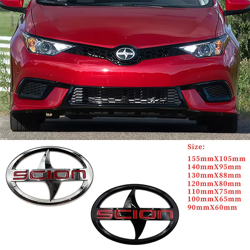 Emblema 3D Cromado para Auto Scion, Adhesivo para Parrilla Delantera y Maletero Trasero, para Toyota Scion XB TC FR-S IM IA, Rep