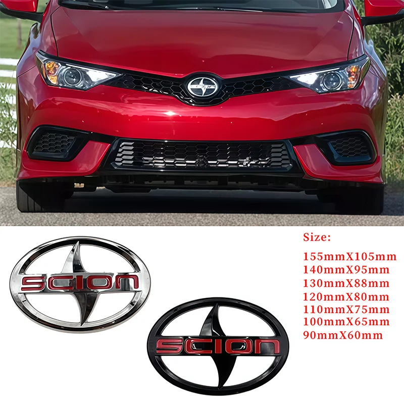 Emblema 3D Cromado para Auto Scion, Adhesivo para Parrilla Delantera y Maletero Trasero, para Toyota Scion XB TC FR-S IM IA, Rep