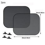 SEAMETAL parasol para coche, cortina para ventana lateral, parasol para ventana delantera y trasera, bloqueo UV de verano, ventosa, cortinas de protección solar para coche