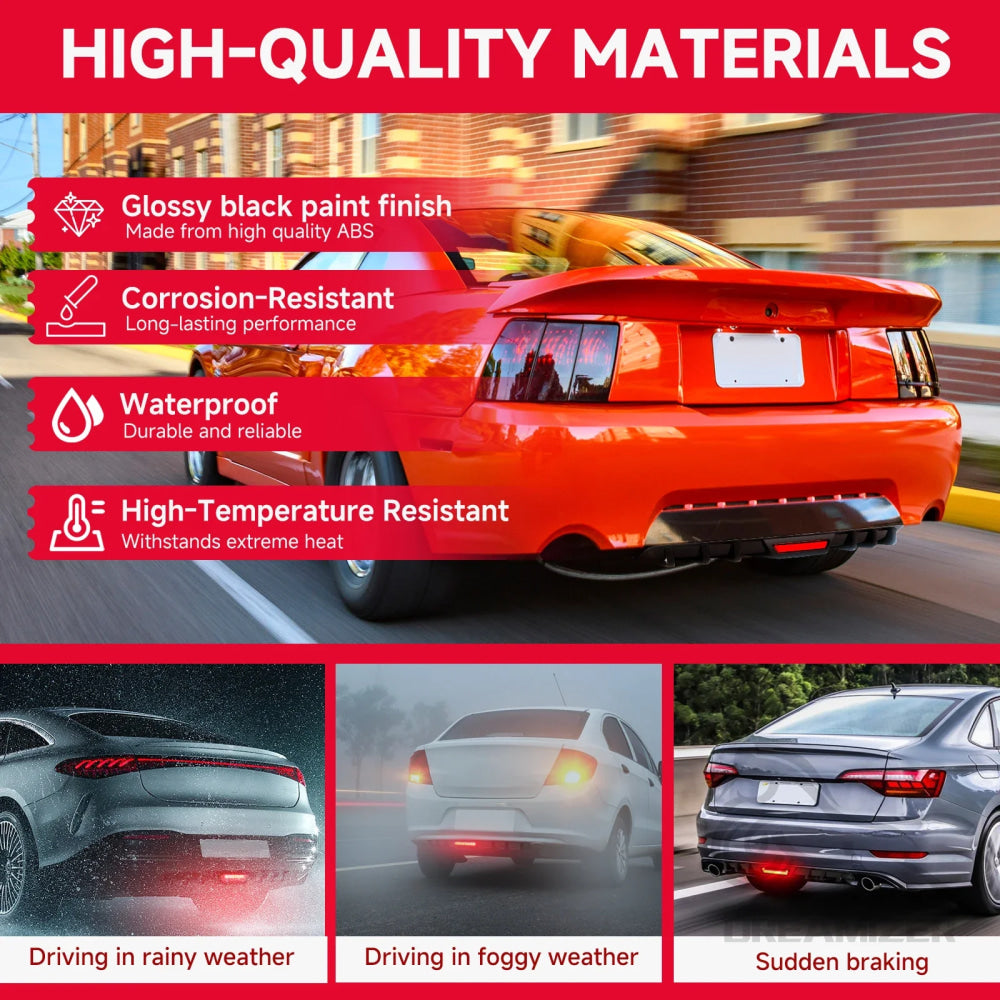 34" Car Rear Bumper Lip Universal Rear Diffuser Shark Fin Style Flat Diffuser For Infiniti Ford Acura TL VW Golf Toyota Nissan