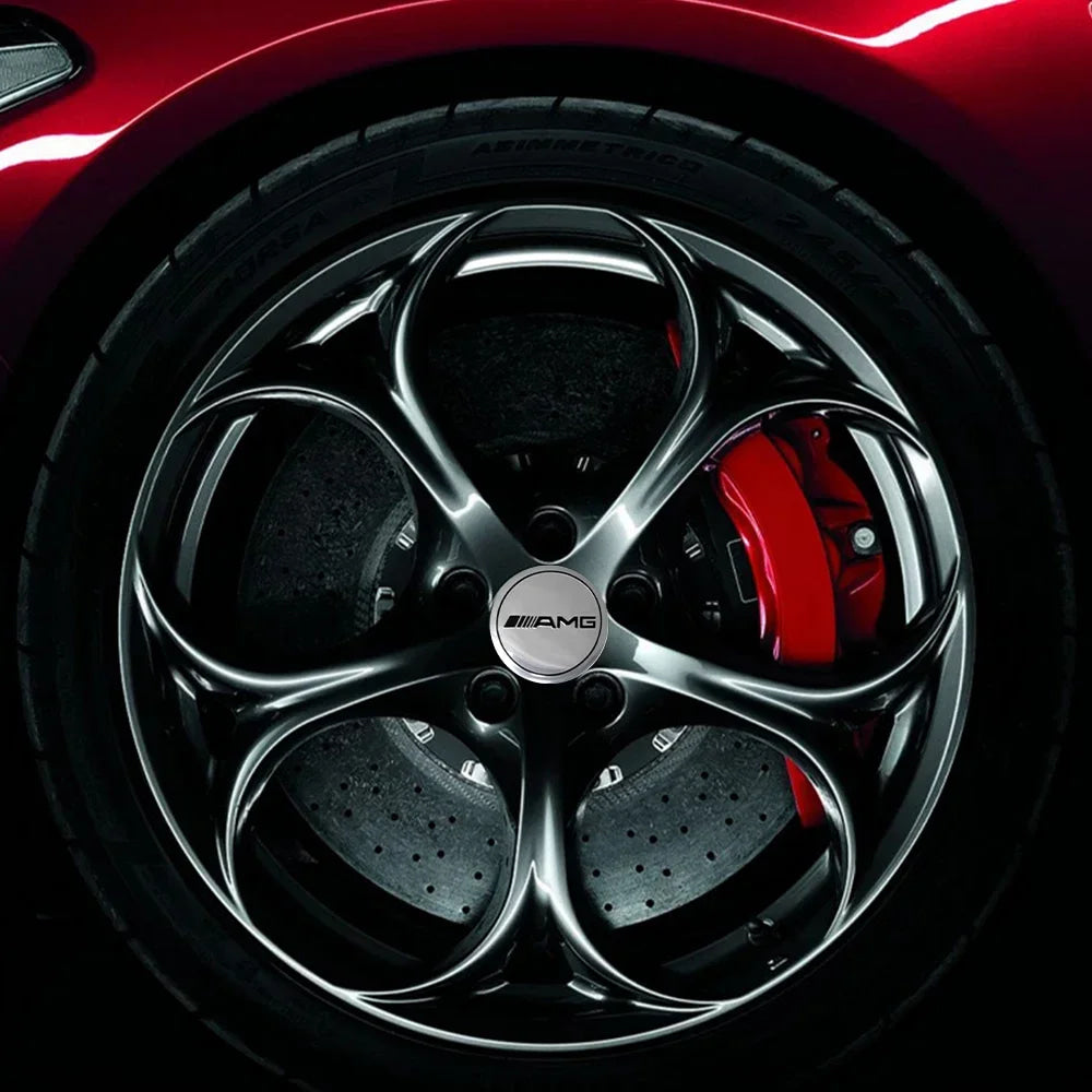 56/60/65mm Car Wheel Center Cover Hub Cap Resin Badge Emblem sticker Decal styling auto Accessories Mercedes Benz AMG  C260 C300