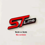 3D Metal ST Line Logo Car Front Grill Emblem Sticker Trunk Badge For Ford Kuga MK3 MK4 S Max Focus Puma Fiesta Accessories